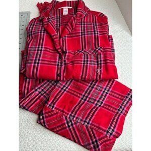 Victorias Secret Womens Red Plaid Pajama Taille Set Christmas XS Reg